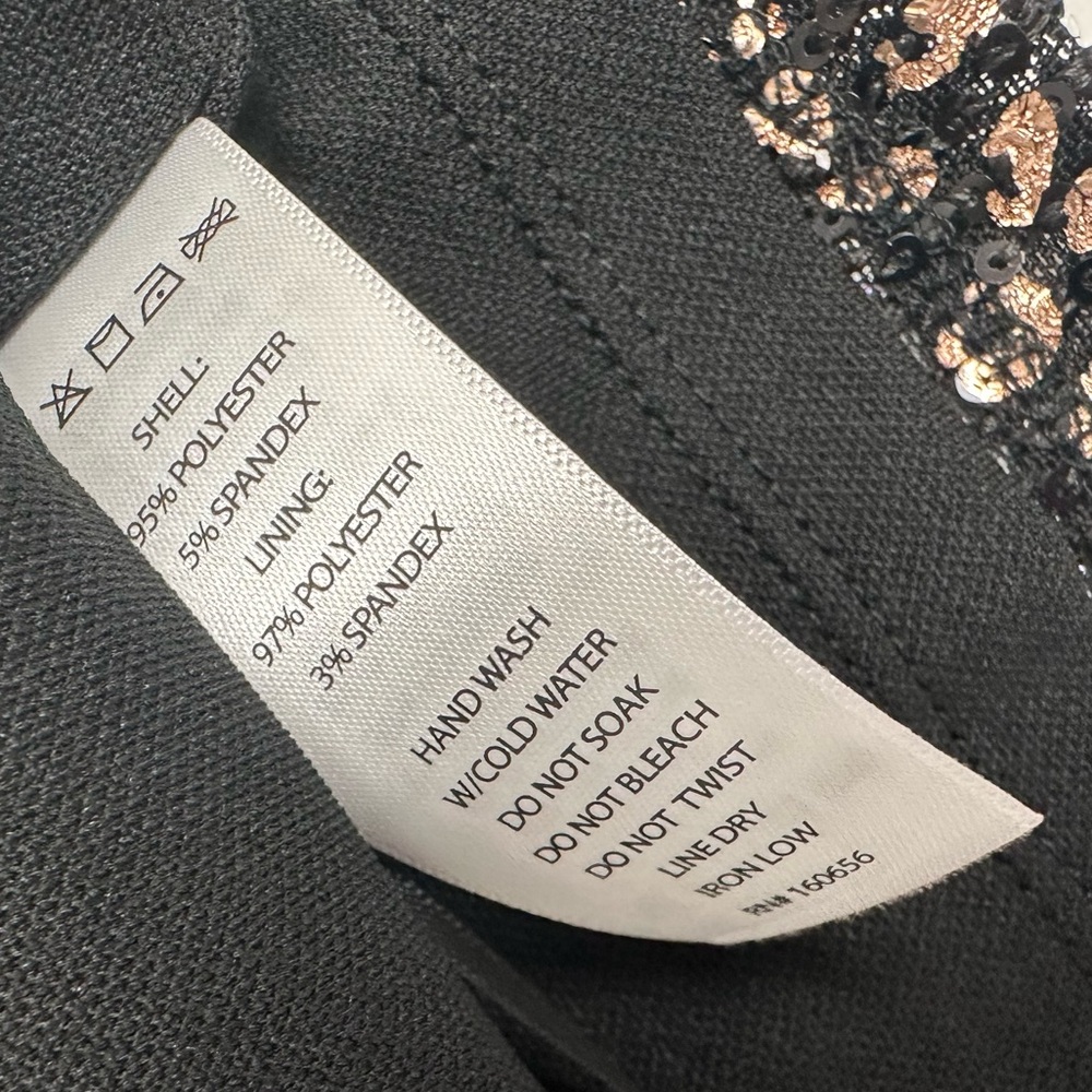 Sincerely Jules Rose Gold & Black Sequined Leopard Print Lined Cami | Size M - Picture 5 of 7